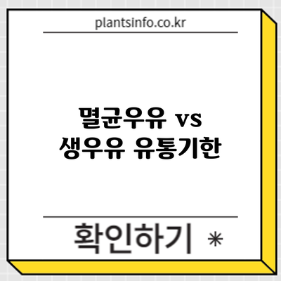멸균우유 vs 생우유: 유통기한