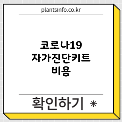 코로나19 자가진단키트: 비용