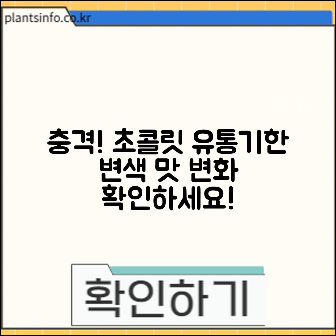 충격적인 초콜릿 유통기한, 변색·맛 변화 확인!