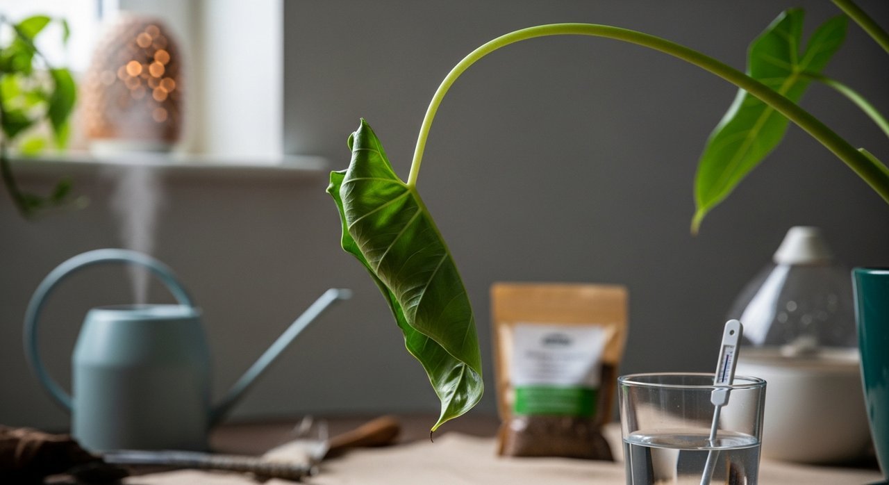 알로카시아 키우기 잎이 갑자기 쓰러지는 이유? 4가지 해결 비법