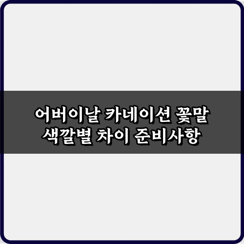 센스 있는 선물! 어버이날 카네이션 꽃말 색깔별 차이 7가지 비법