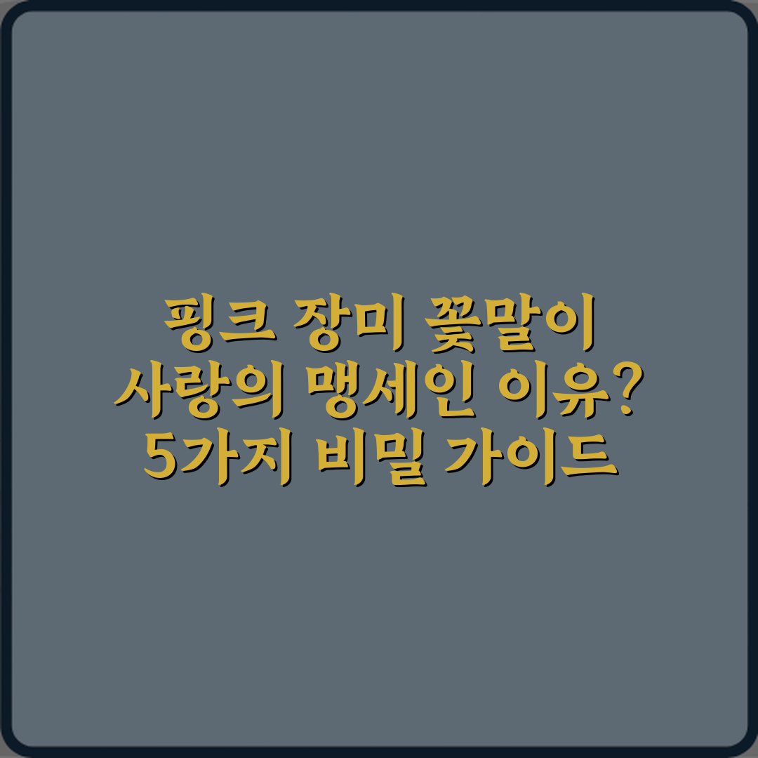 핑크 장미 꽃말이 사랑의 맹세인 이유? 5가지 비밀 가이드
